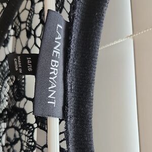 Lane Bryant Black mesh blouse. Looks super cute over a cami. Like new.